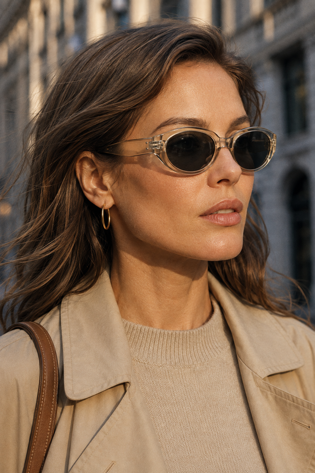 Champagne Oval Sunglasses - Image 2